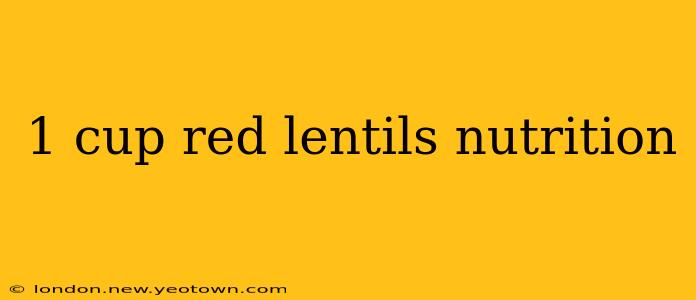 1 cup red lentils nutrition