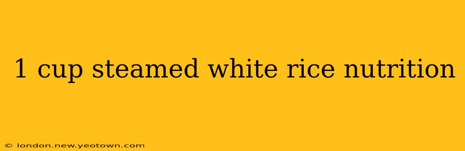 1 cup steamed white rice nutrition