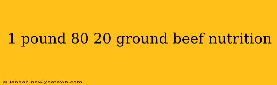 1 pound 80 20 ground beef nutrition