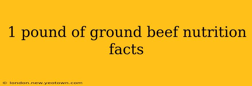 1 pound of ground beef nutrition facts