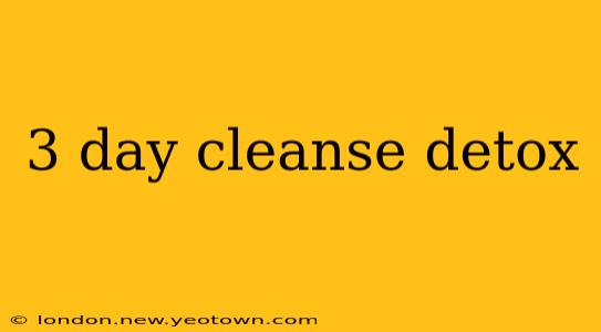 3 day cleanse detox