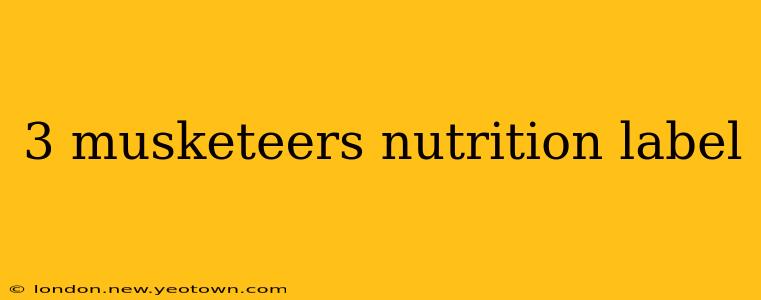 3 musketeers nutrition label