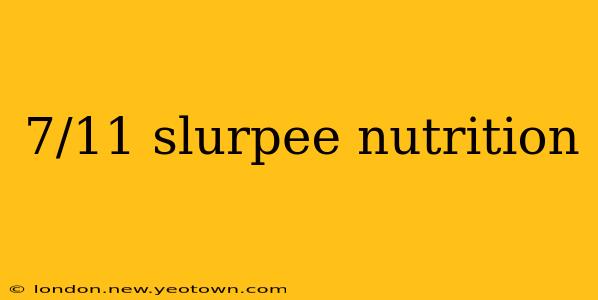 7/11 slurpee nutrition