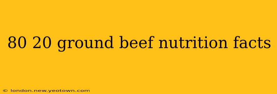 80 20 ground beef nutrition facts