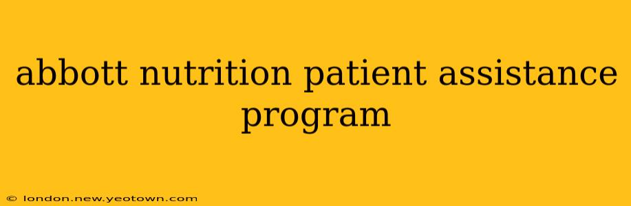 abbott nutrition patient assistance program