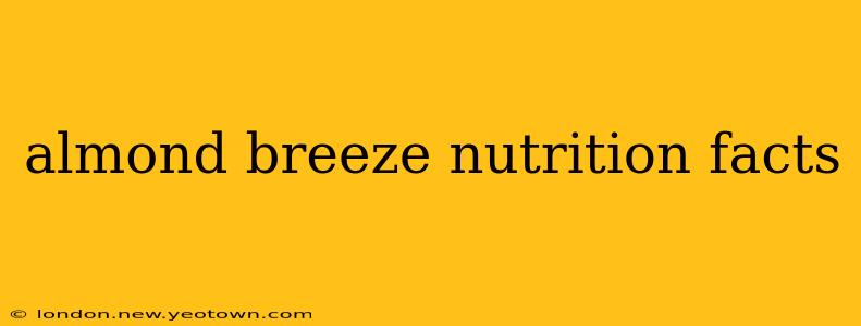 almond breeze nutrition facts