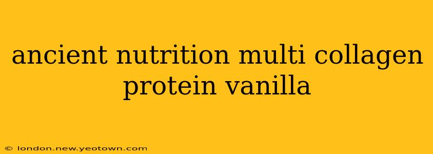 ancient nutrition multi collagen protein vanilla