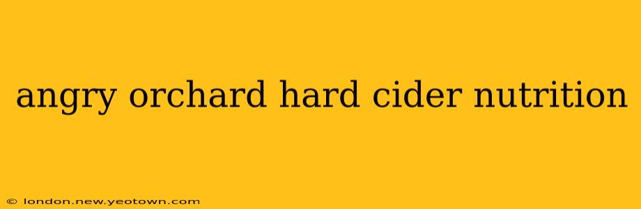 angry orchard hard cider nutrition