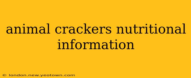 animal crackers nutritional information