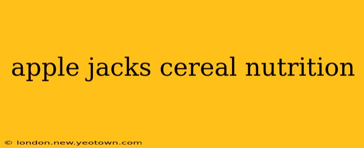 apple jacks cereal nutrition