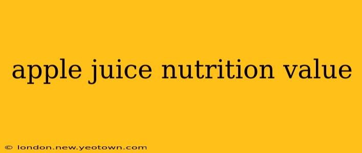apple juice nutrition value