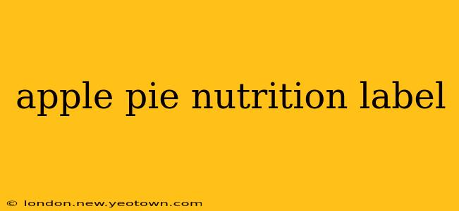apple pie nutrition label