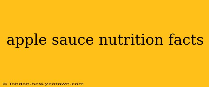 apple sauce nutrition facts