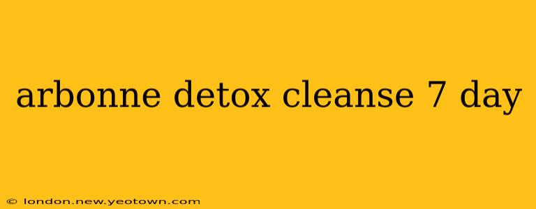 arbonne detox cleanse 7 day