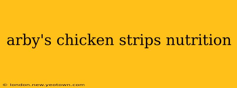 arby's chicken strips nutrition