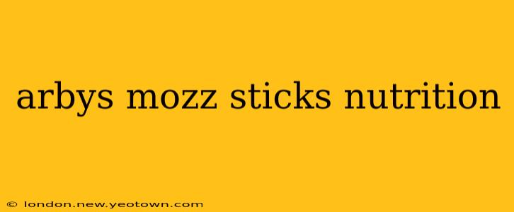 arbys mozz sticks nutrition