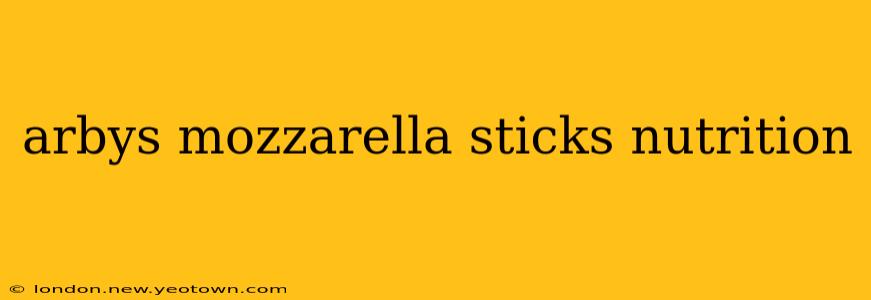 arbys mozzarella sticks nutrition