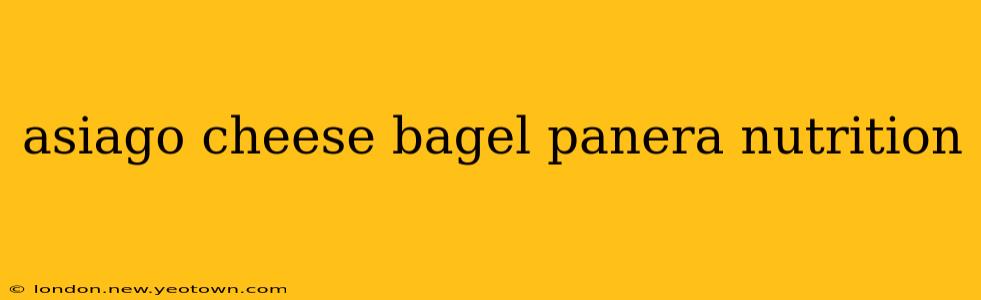 asiago cheese bagel panera nutrition