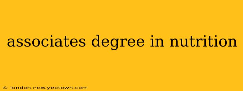 associates degree in nutrition
