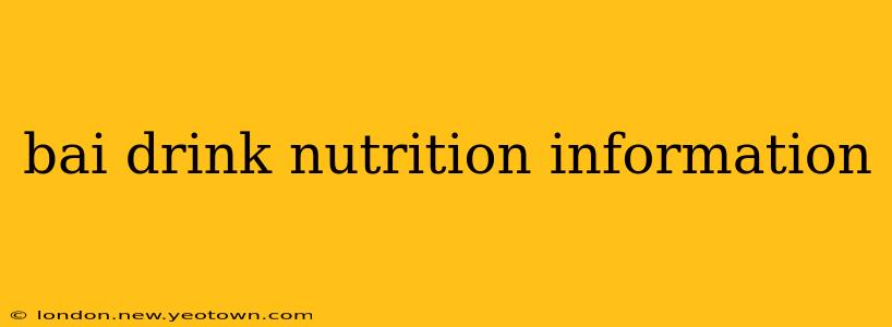bai drink nutrition information