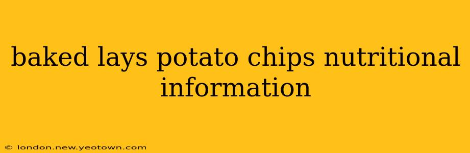 baked lays potato chips nutritional information