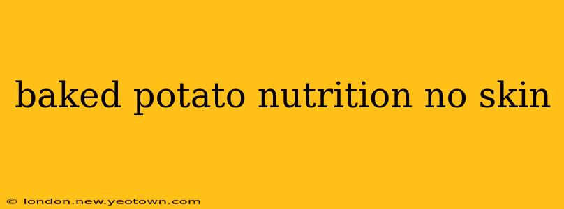baked potato nutrition no skin