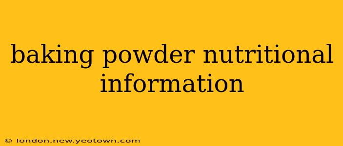 baking powder nutritional information