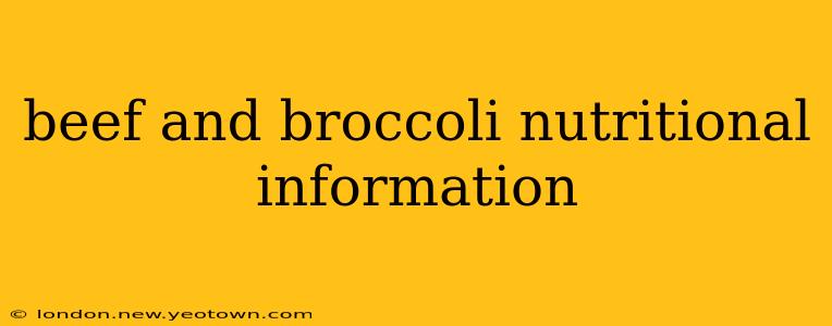 beef and broccoli nutritional information