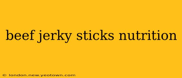 beef jerky sticks nutrition