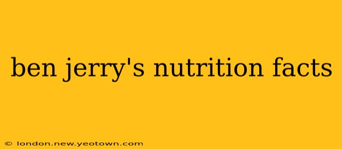ben jerry's nutrition facts