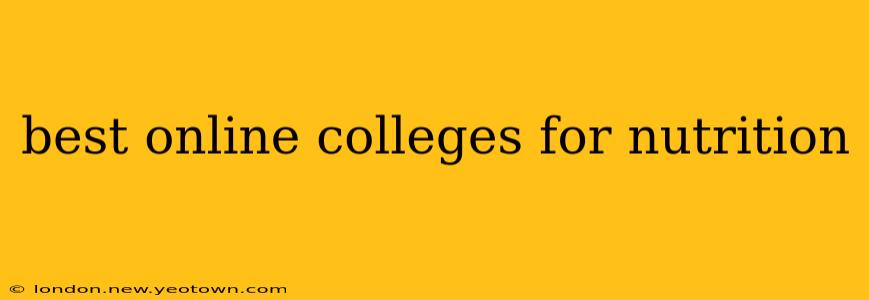 best online colleges for nutrition