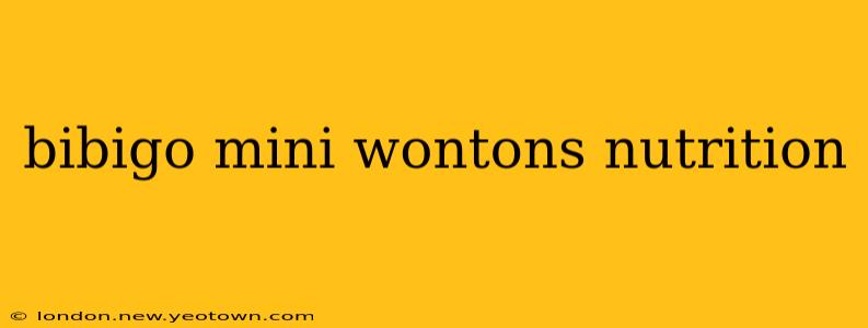 bibigo mini wontons nutrition
