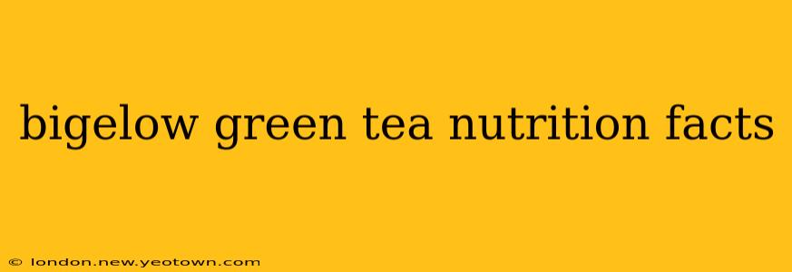 bigelow green tea nutrition facts