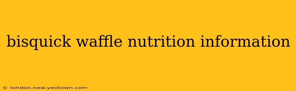 bisquick waffle nutrition information