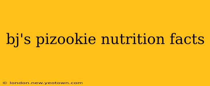 bj's pizookie nutrition facts