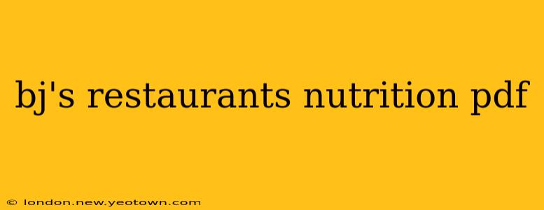 bj's restaurants nutrition pdf
