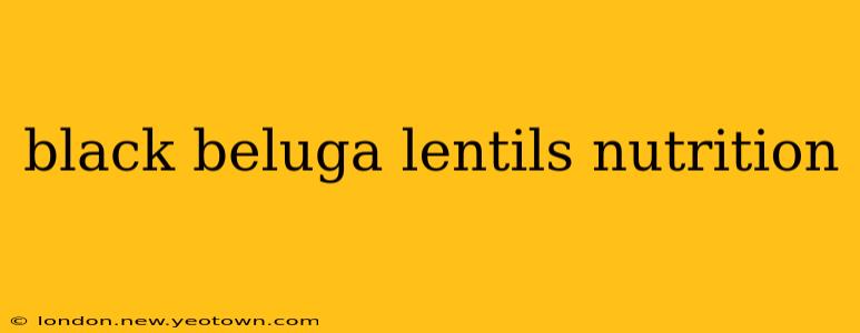 black beluga lentils nutrition