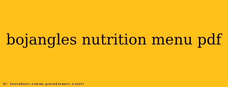 bojangles nutrition menu pdf