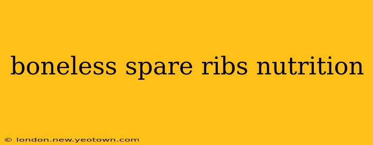 boneless spare ribs nutrition