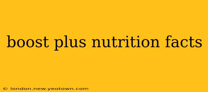boost plus nutrition facts