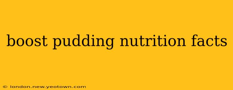boost pudding nutrition facts