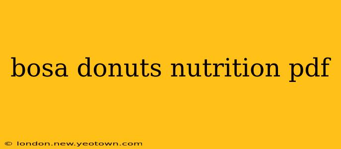 bosa donuts nutrition pdf