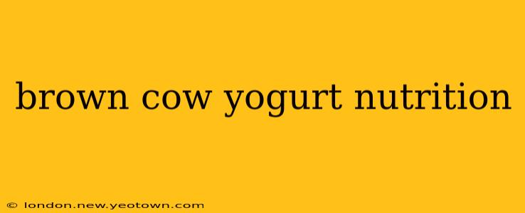 brown cow yogurt nutrition