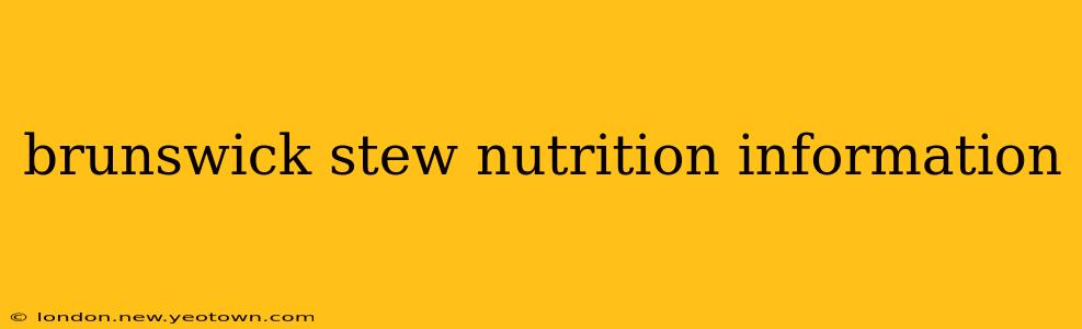 brunswick stew nutrition information