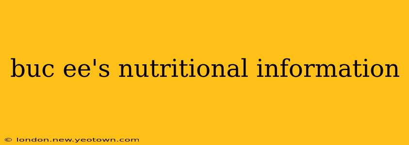 buc ee's nutritional information