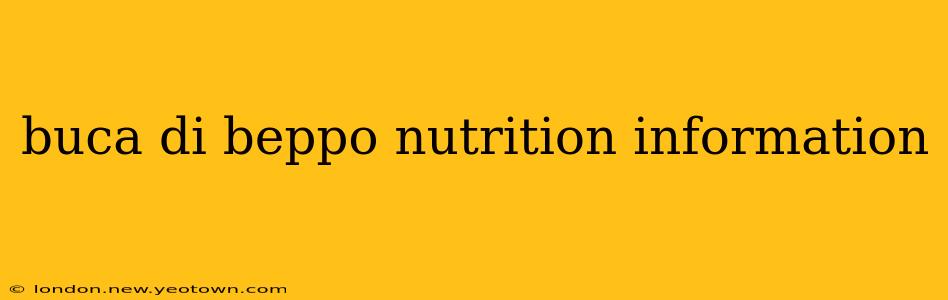 buca di beppo nutrition information