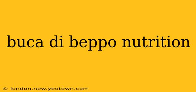 buca di beppo nutrition