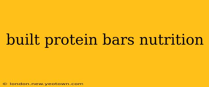 built protein bars nutrition