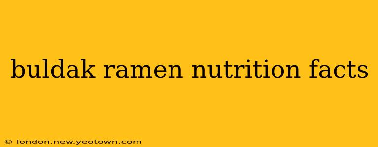 buldak ramen nutrition facts