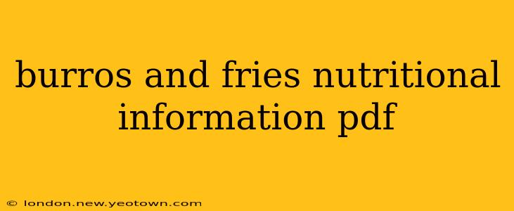 burros and fries nutritional information pdf
